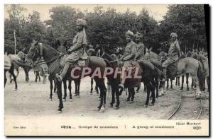 Old Postcard Donkey Mule Force mule Army