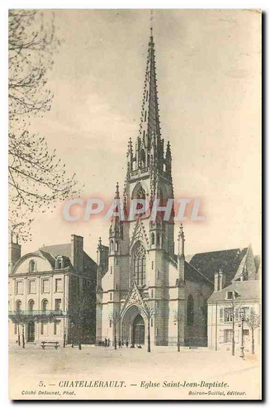 Old Postcard Chatellerault Eglise Saint Jean Baptiste