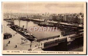 Old Postcard Le Havre dock Lamblarderie Warehouse Docks And Boat Basin De La ...