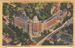 HOT SPRINGS, Arkansas, 1930-40s; Air View of the New Army & Navy Hospital