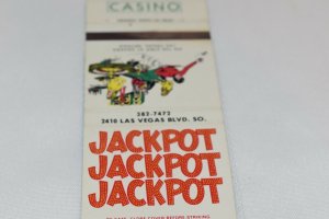 Jackpot Casino Las Vegas Nevada 30 Strike Matchbook Cover