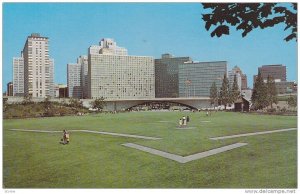 View of Point State Park, Principle Buildings, Block House, Fort Pitt, Downto...