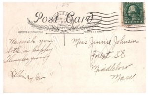 Thanksgiving Greetings Turkey Vintage Postcard PM Nov 1912 0229