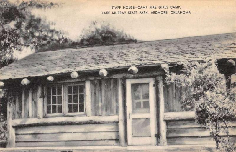 Ardmore Oklahoma Lake Murray State Park Staff House Antique Postcard K92240