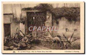 Old Postcard The Red Door Plessis Park in August 1918 Militaria