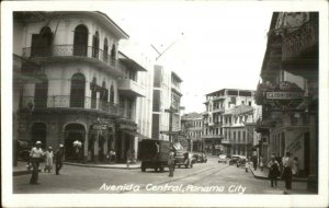 Panama City - Crisp Street Scene Avenida Central c1940 Real Photo Postcard