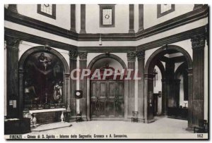 Old Postcard Firenze Chiesa di Spirito Della Internal Sagrestia Cronaca e A S...