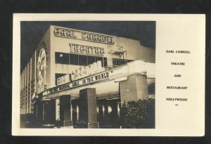 RPPC HOLLYWOOD CALIFORNIA EARL CARROLL RESTAURANT REAL PHOTO POSTCARD