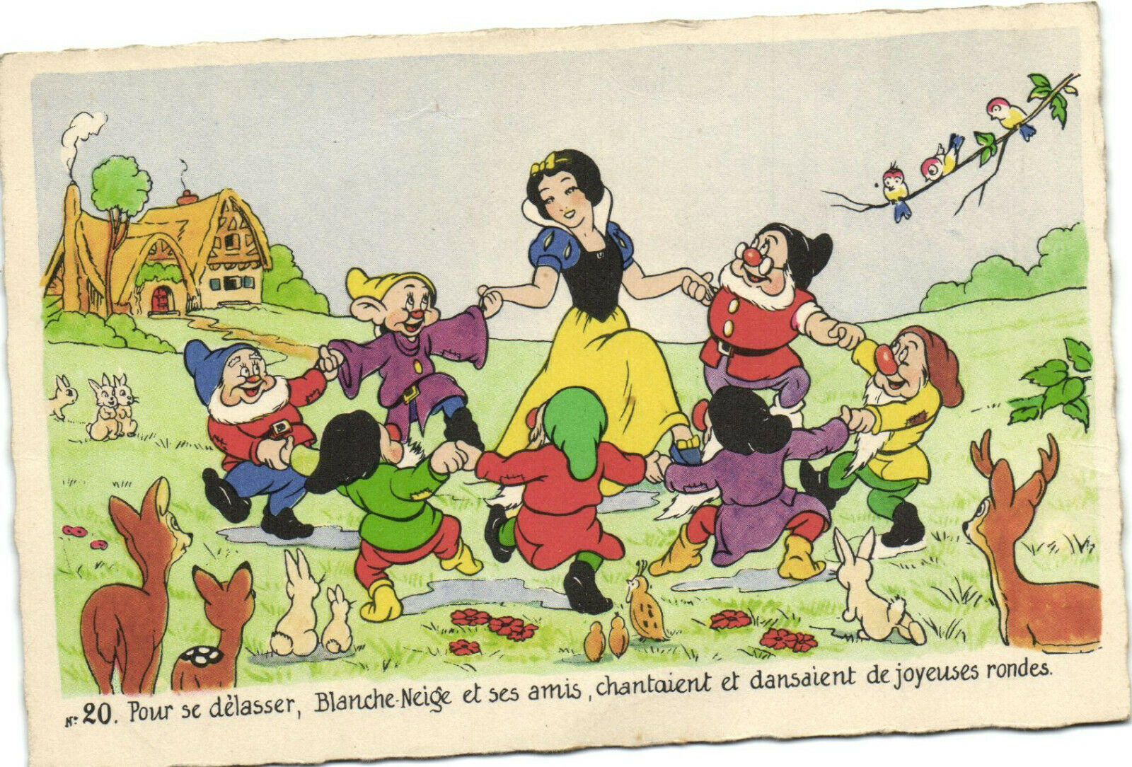 Pc Disney Snow White And The Seven Dwarfs Vintage Postcard B35797 Collections And Lots 