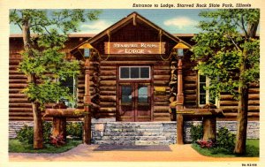 Starved Rock State Park, Illinois - The Entrance to the Lodge - in the 1940s