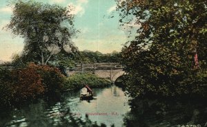 Vintage Postcard 1910's Scenic View Picturesque Providence River Rhode Island RI