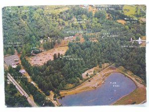 Bagatelle Parc d'attractions entre Berck et Merlimont Vtg Postcard Aerial View