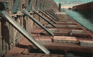 Vintage Postcard 1918 Loading Ore at Missabe Ore Dock Minnesota