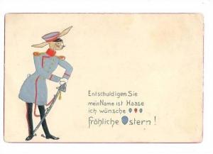 LP44   Holiday Greetings, Easter, rabbit, , vintage postcard