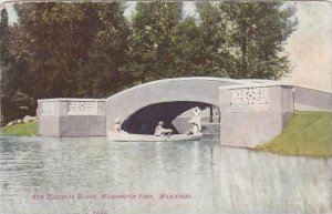 Wisconsin Milwauwaukee New Concrete Bridge Washington Park 1909