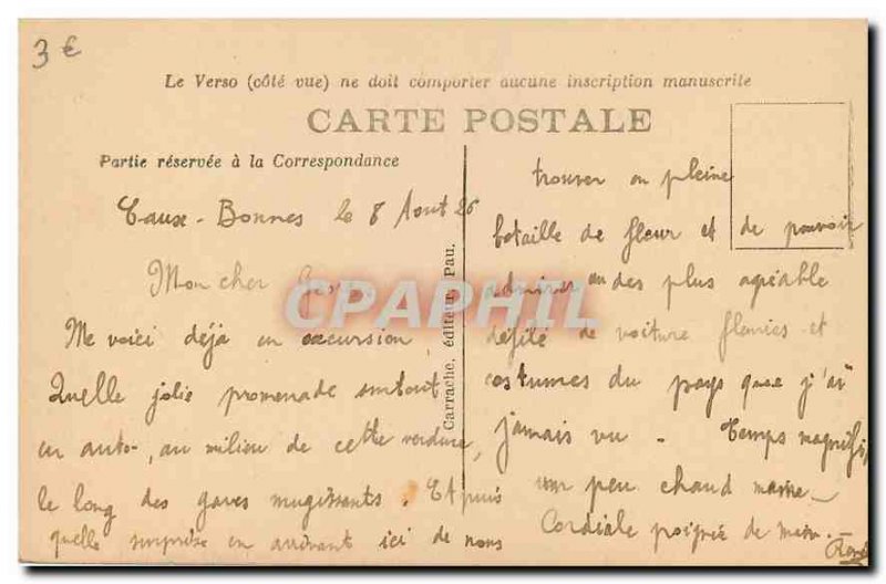 Postcard Old Water Good General view and Pic du Ger