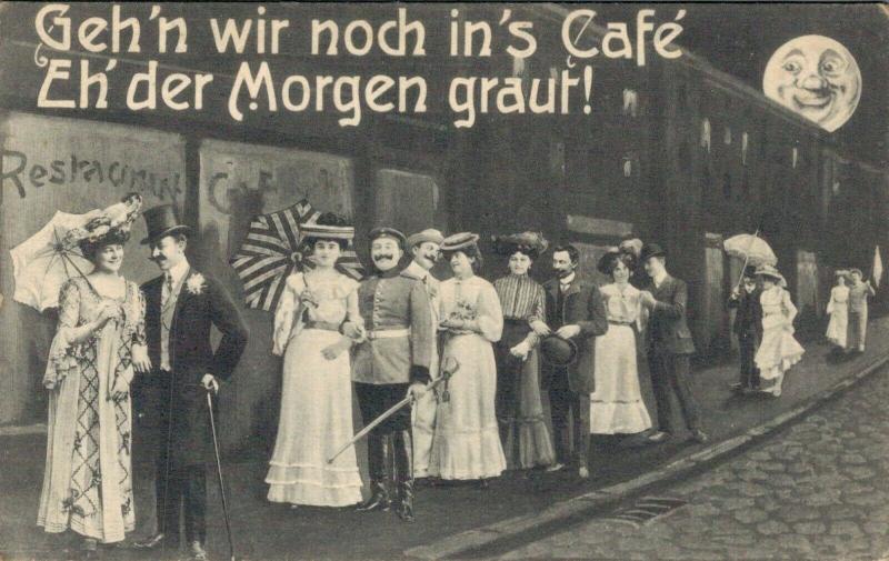 Geh'n wir noch in's Café eh der Morgen graut! Postcard 02.67