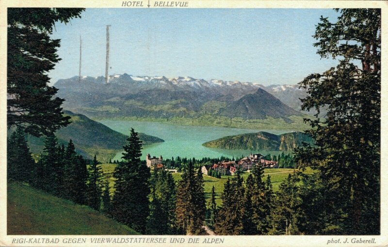 Switzerland Hôtel Bellevue Rigi Kaltbad gegen Vierwaldstättersee und Alpen 03.37