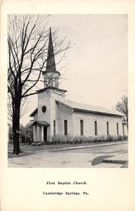 First Baptist Church Cambridge Springs, Pennsylvania PA