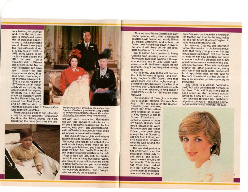 TV Guide, Royal Wedding, Charles and Diana, du Maurier Cigarettes 1981  Souvenir