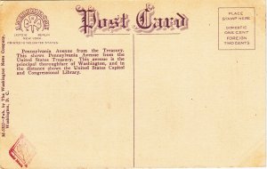 P1943 old postcard trollys horses and wagons etc pennsylvnia ave washington D.C.