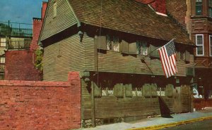 Vintage Postcard Paul Revere House Oldest Frame Building Boston Massachusetts MA