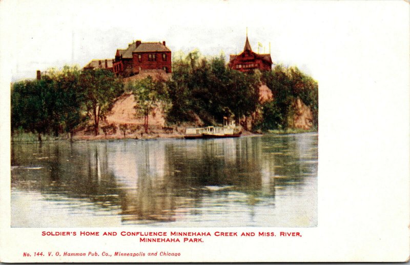 Vtg Soldier's Home and Confluence Minnehaha Creek Park Minnesota MN Postcard