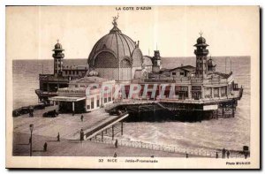 Old Postcard The French Riviera Nice Jetee Promenade