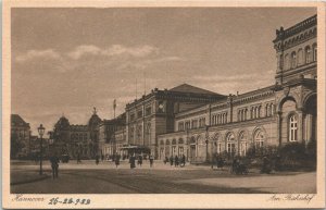 Germany Hannover Am Bahnhof Vintage Postcard 03.59