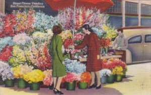 California San Francisco Street Flower Vendors 1951