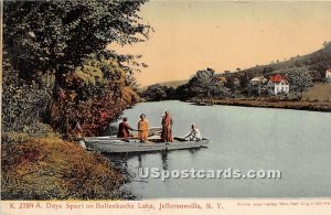 Days Sport on Bollenbachs Lake - Jeffersonville, New York NY Postcard