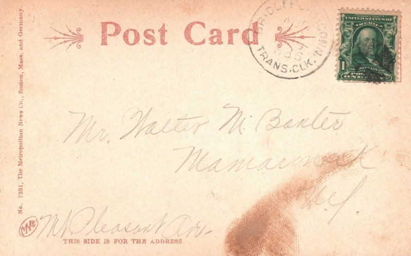 BRIDGEPORT CT-Connecticut, Sea Wall Sea Side Park, Vintage Postcard C1900