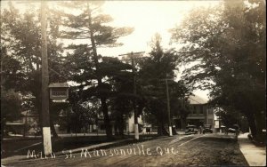 Mansonville Quebec Main St. c1930 Real Photo Postcard