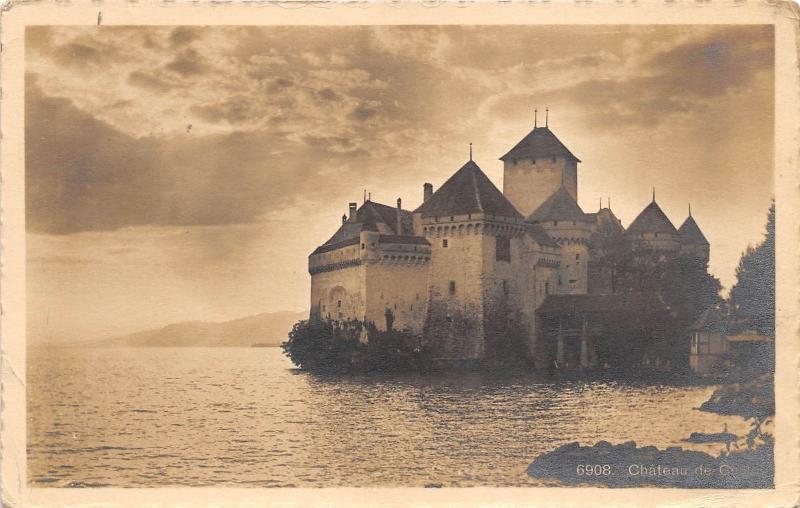 B4316 Switzerland Chateau de Chillon 1912    front/back scan