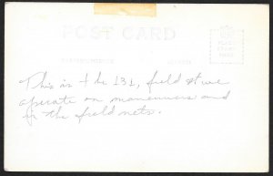 Field Communications 40th Division Three Soldiers at Work RPPC Unused c1940s