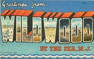 Wildwood by Sea New Jersey large letters multi View Boyer Teich Postcard 21-4887