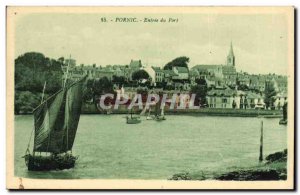 Old Postcard Boat fishing port Pornic Entree