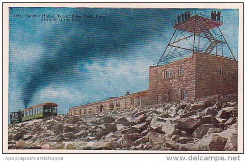 Colorado Pike Peak Summit House Top Of Pikes Peak Altitude 14109 Feet