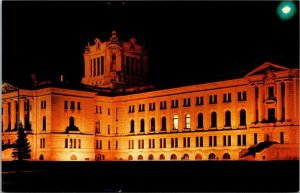 Canada Saskatchewan Regina Legislative Buildings At Night