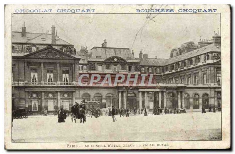 Postcard Old Paris Council D & # 39Etat Place Du Palais Royal