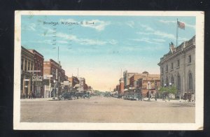 WATERTOWN SOUTH DAKOTA SD DOWNTOWN BROADWAY STREET SCENE POSTCARD