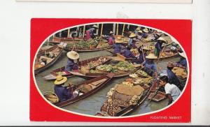 BF26895 central thailand floating market at damnern saduak   front/back image