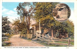 Typical Old Log Cabin in rural Pennsylvania Reading, Pennsylvania PA