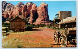 SEDONA, AZ Arizona ~ Street Scene OLD WESTERN MOVIE SET c1950s  Postcard