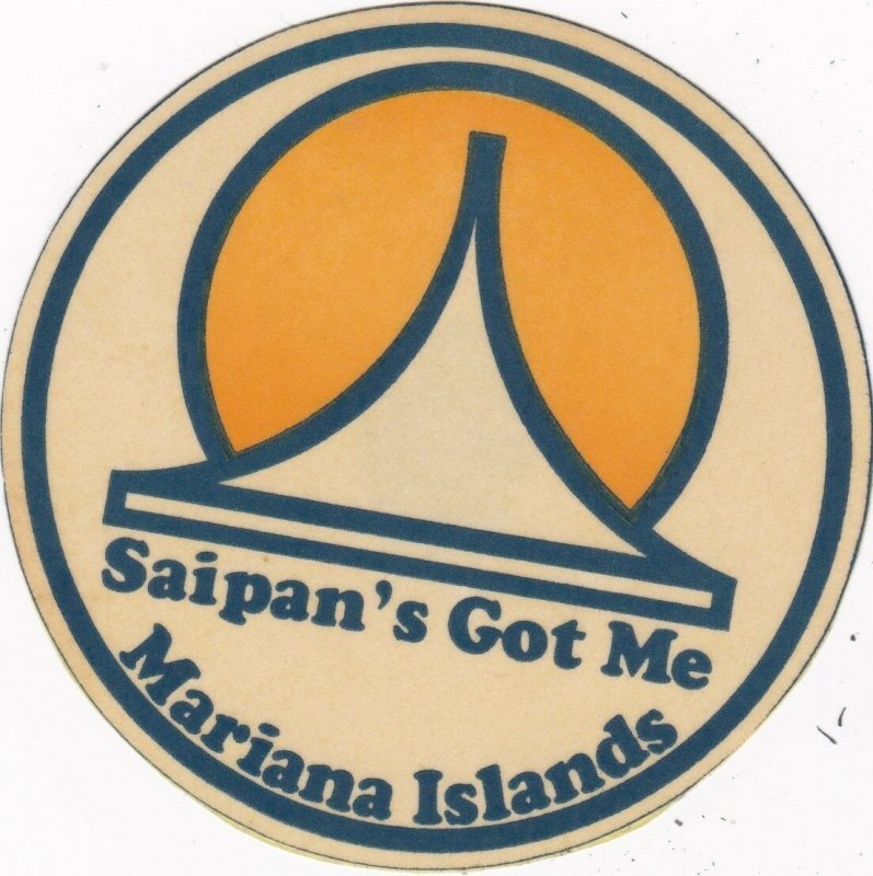 Mariana Islands Saipan Vintage Luggage Label sk2020