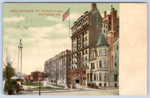 1908 HOTEL STAFFORD MT VERNON PLACE BALTIMORE MARYLAND*MD*TO ONANCOCK VIRGINIA