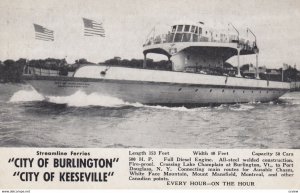 BURLINGTON , Vermont , 1930s , Streamline Ferries