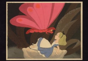 Alice In Wonderland Film Caterpillar Painting Walt Disney Postcard