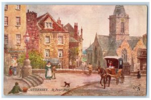 c1910 St. Peter-Port Guernsey Crown Dependencies Oilette Tuck Art Postcard 