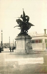 Postcard RPPC C-1910 California San Francisco Volunteers Monument CA24-2980